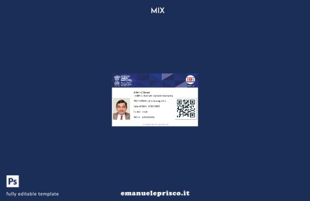 stile verificato Modello di carta d'identità sanitaria dell'autorità sanitaria n